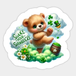 St Patricks Day Teddy Bear Sticker